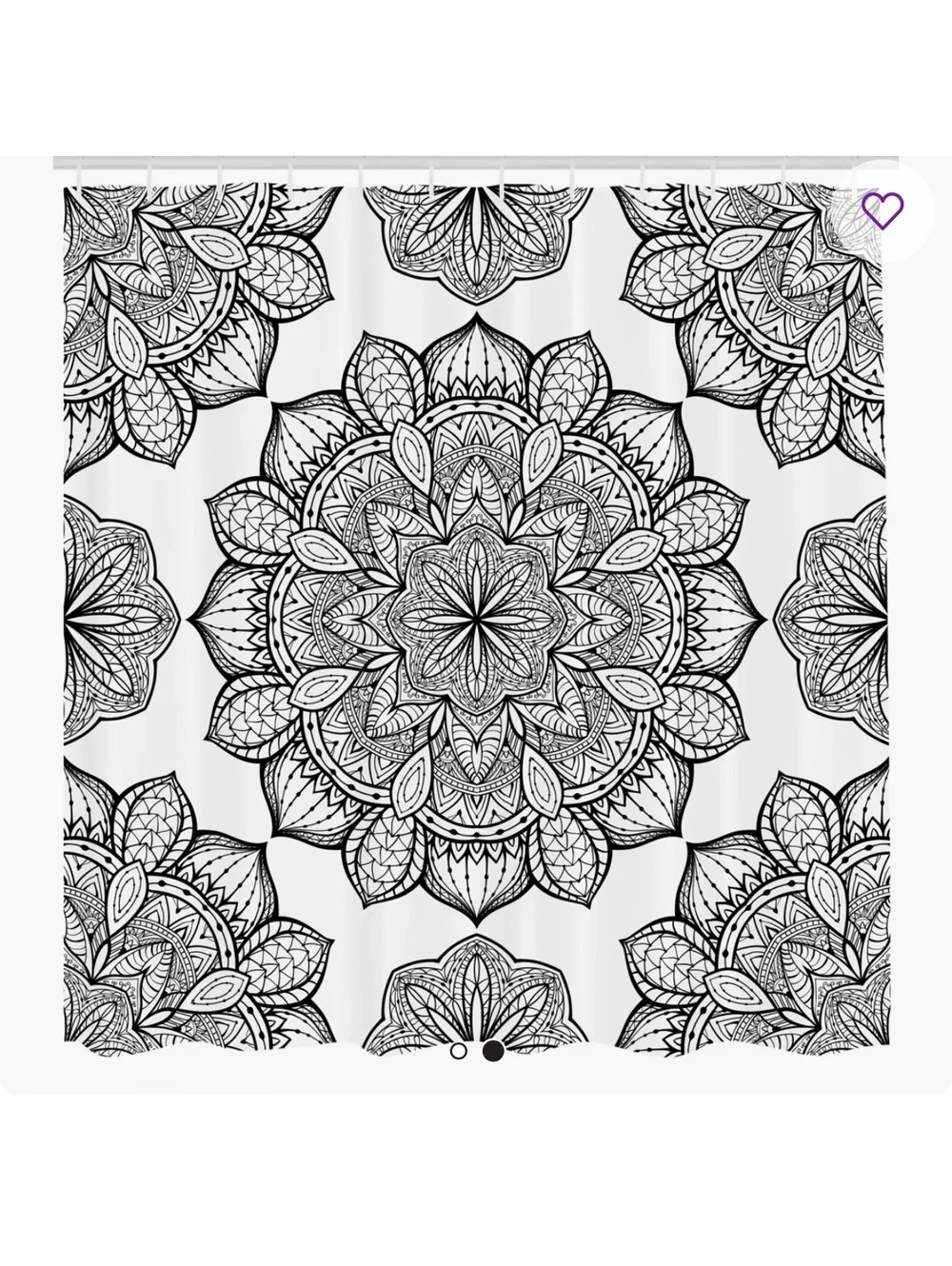 Black and White Mandala tapestry